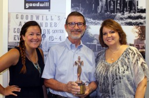 Goodwill employees celebrate winning a Telly Award